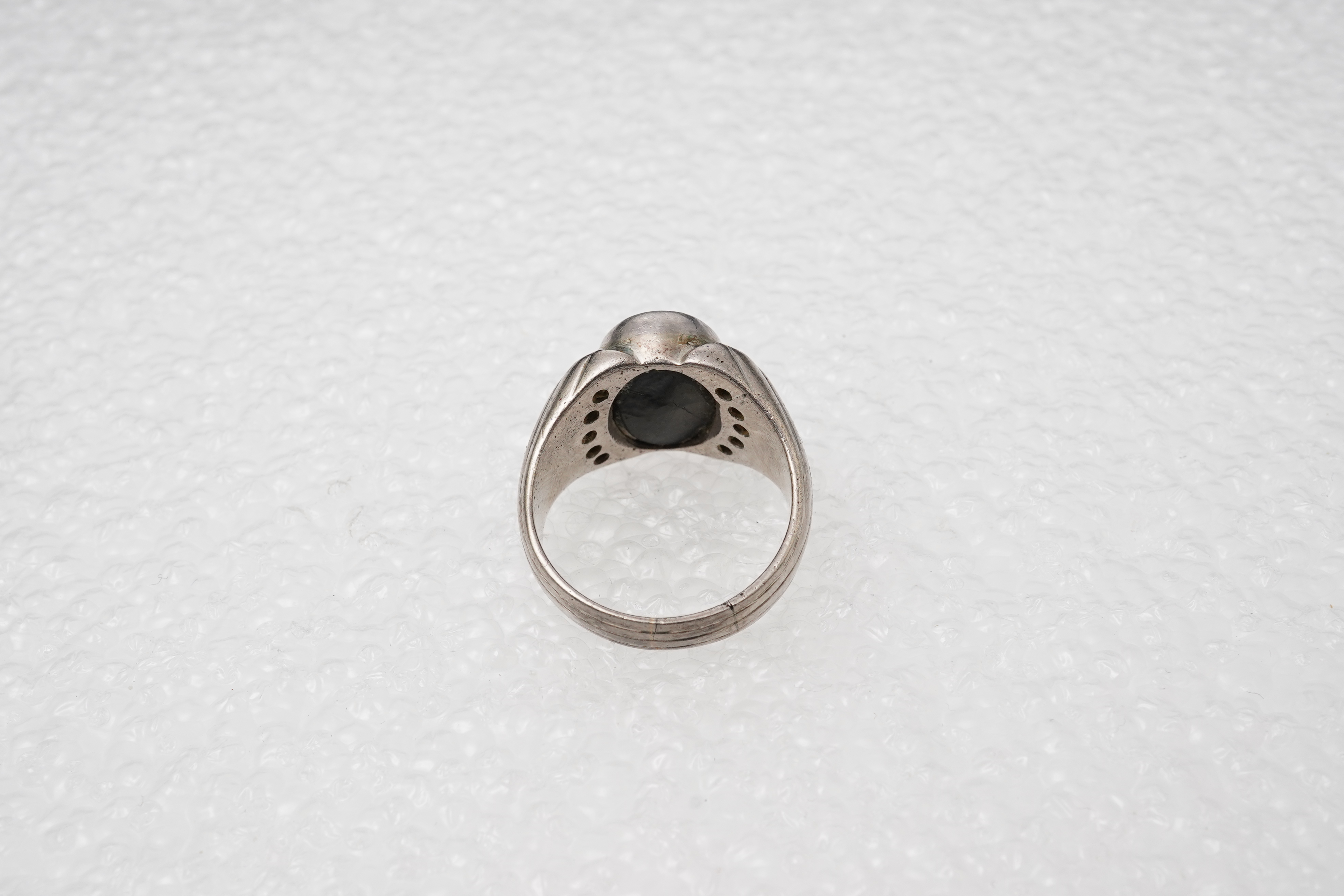 A star sapphire and diamond dress ring, mid 20th century